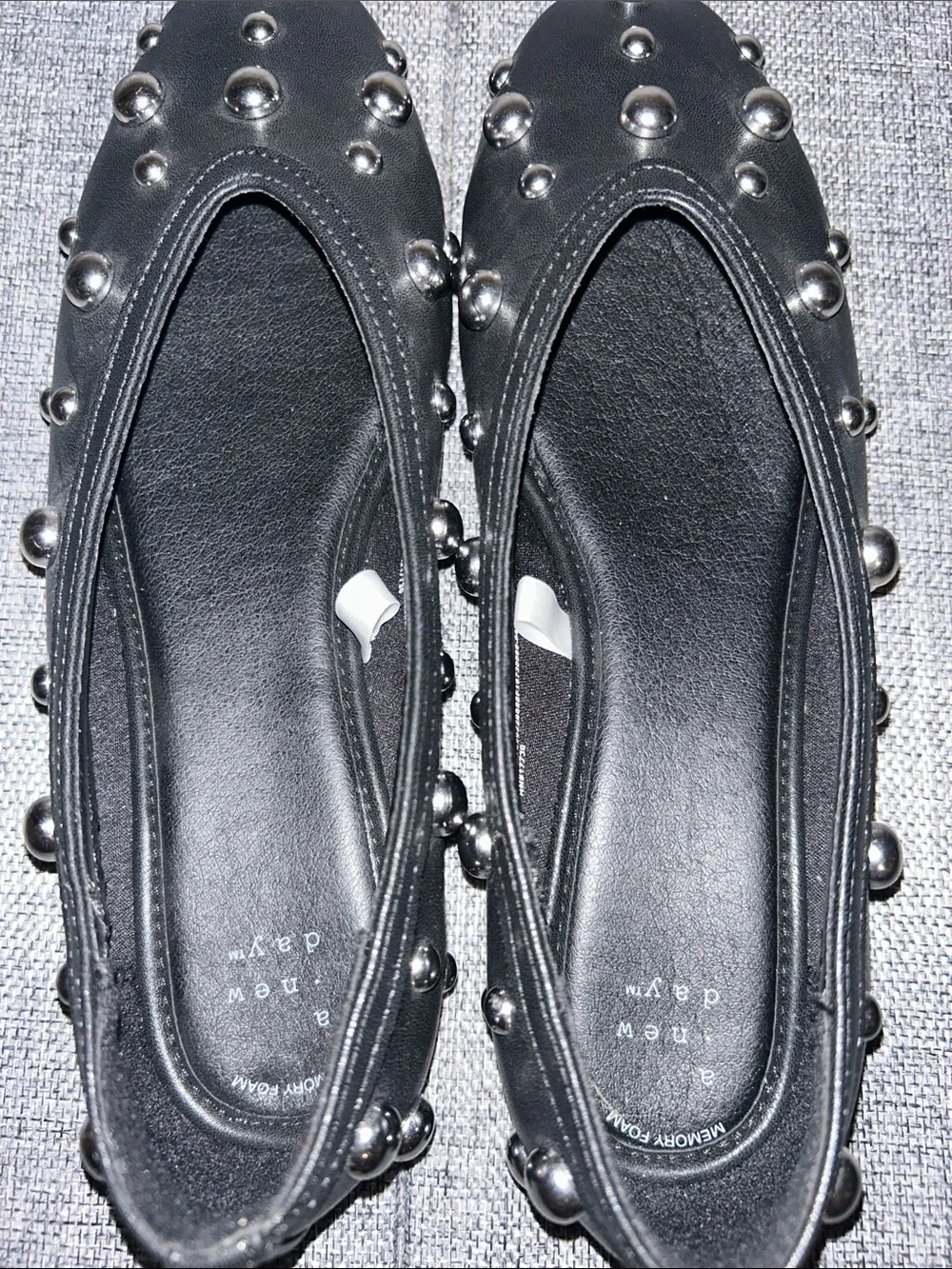 NEW - a new day Black Studded Ballet Flats - Picture 8 of 9